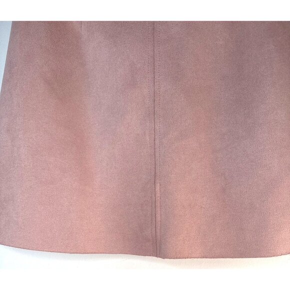 2/$30 ZARA Pink A-Line Mini XS Skirt With Belt Faux Suede - Picture 11 of 12